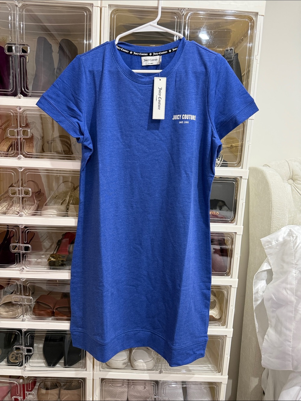 Juicy Couture Cobalt Blue Short Sleeve Mini Dress